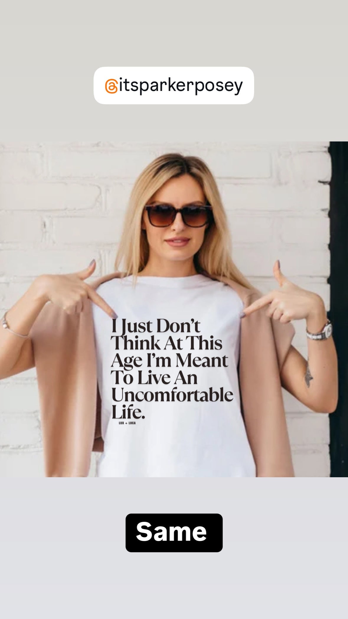 I just don’t think at this age I’m meant to live an uncomfortable life. White lotus unisex tshirt