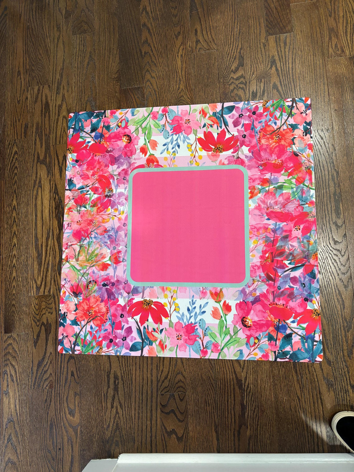 Pink Blooms Mahjong Mat, Neoprene