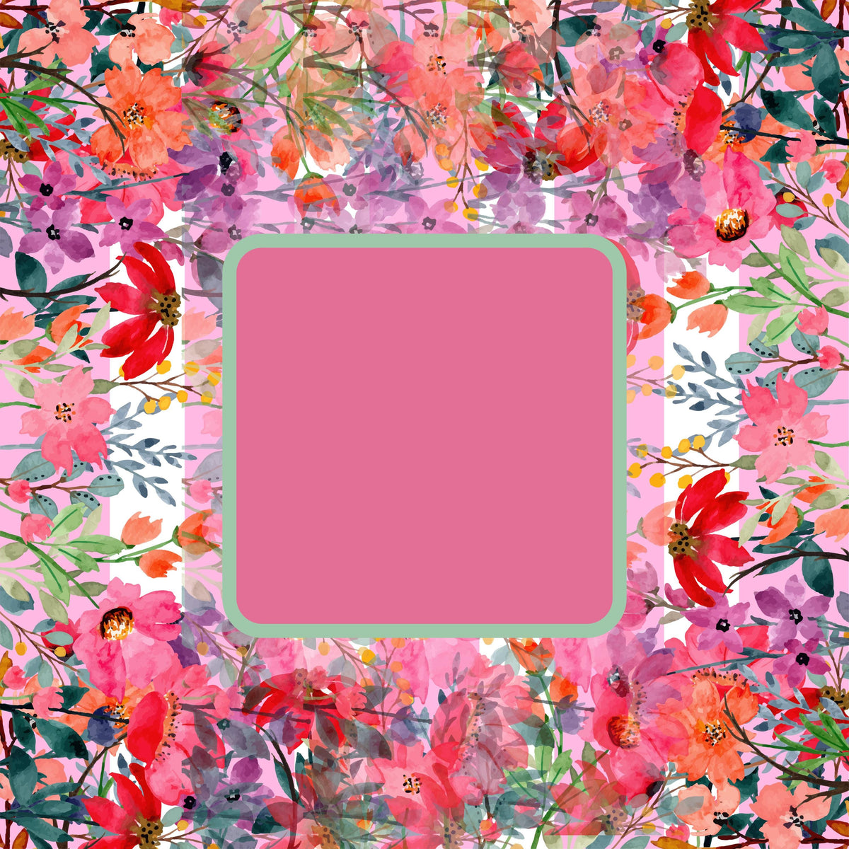 Pink Blooms Mahjong Mat, Neoprene
