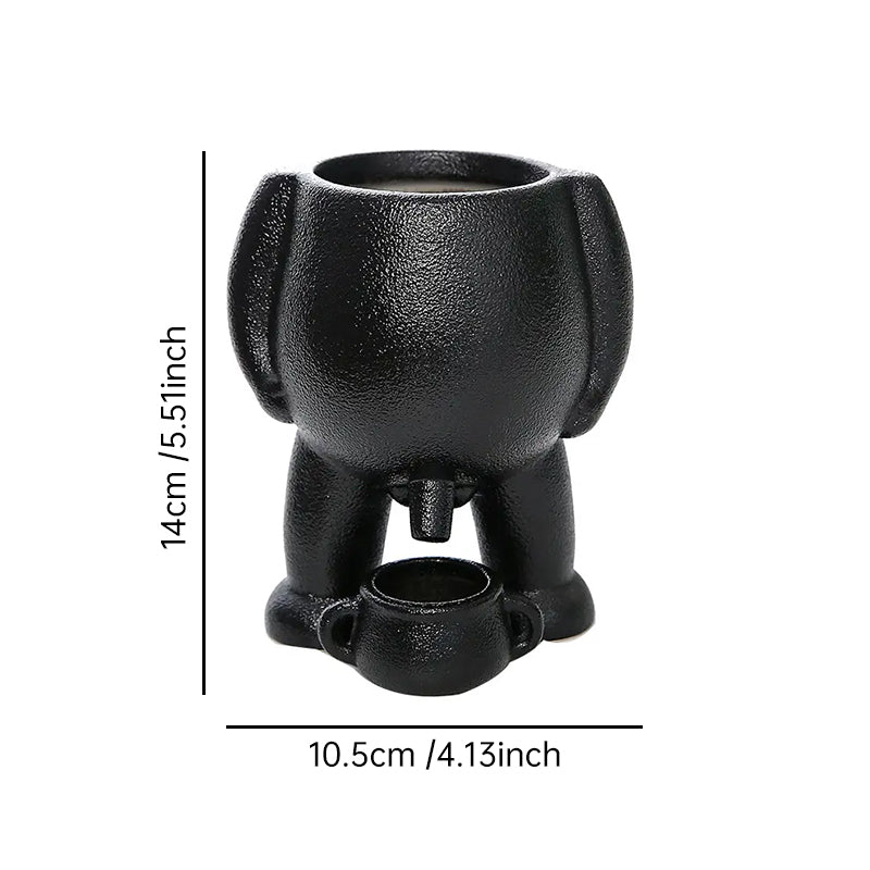Funny Peeing Man Resin Planter – Novelty Succulent Pot & Gag Gift