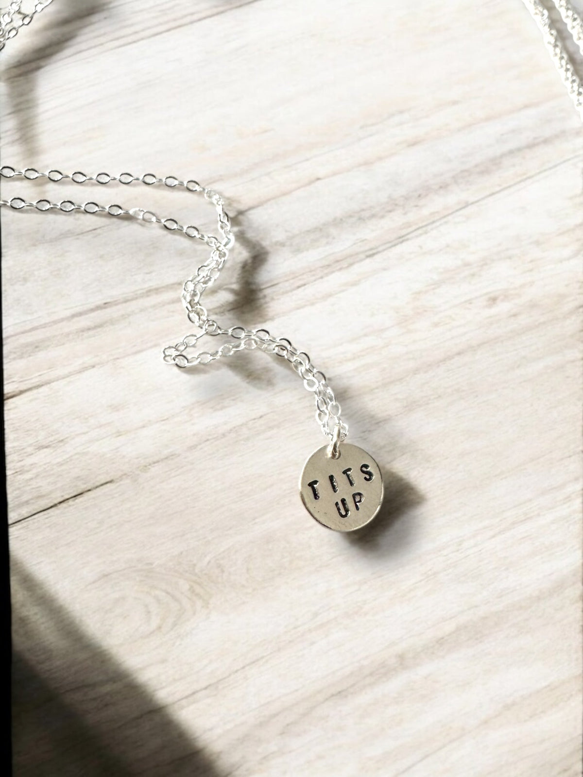 Tits up Circle Charm Necklace
