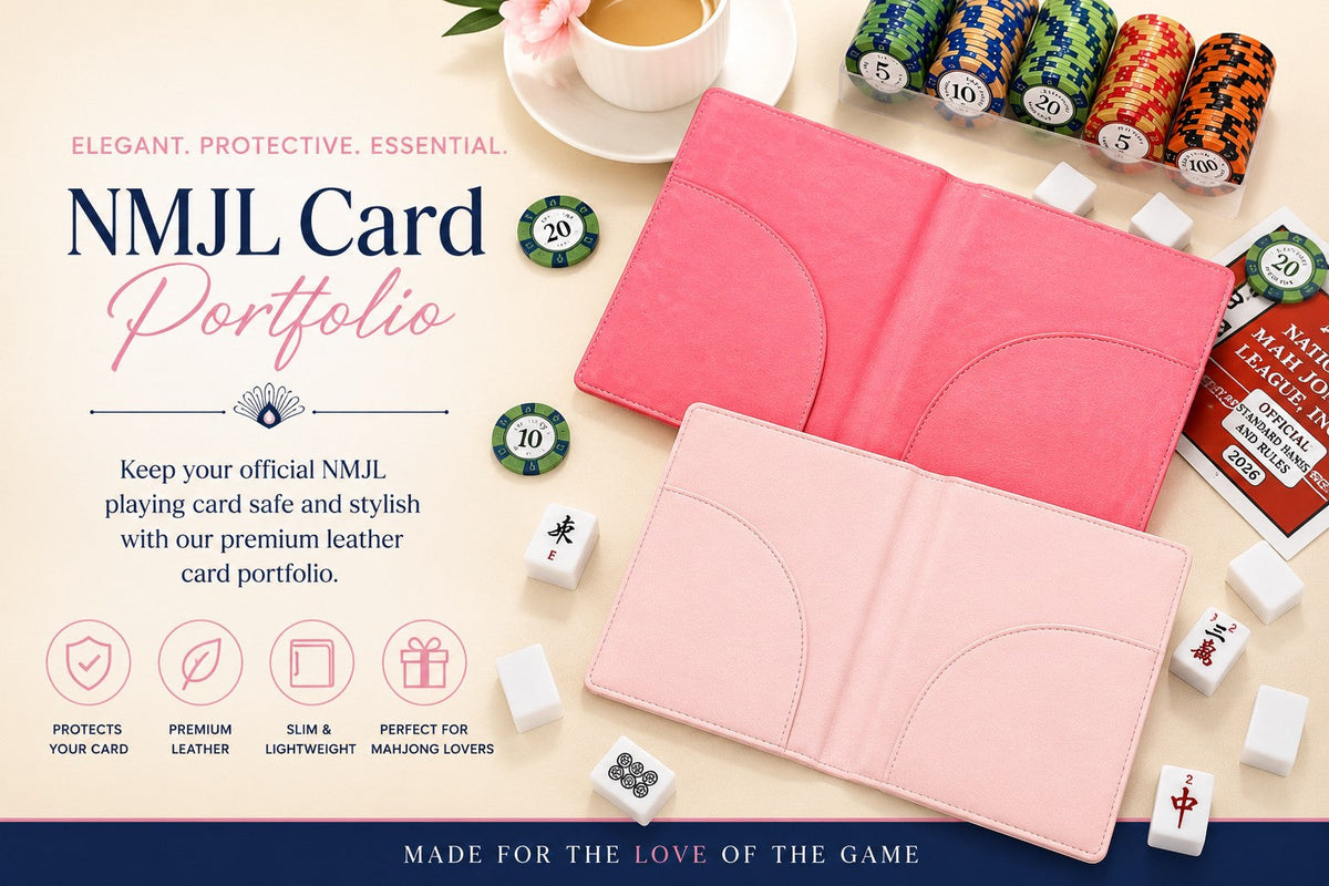Leather NMJL Card Portfolio | Mahjong Gift