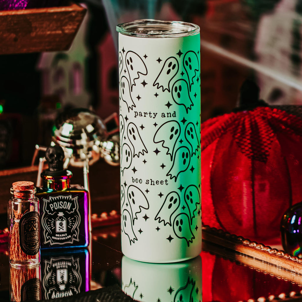 Creepy Drink Up Witches Funny Glow in the Dark Halloween Tumbler