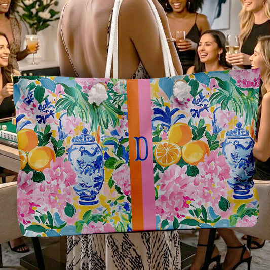 Custom Personalized Mahjong Tote Bag