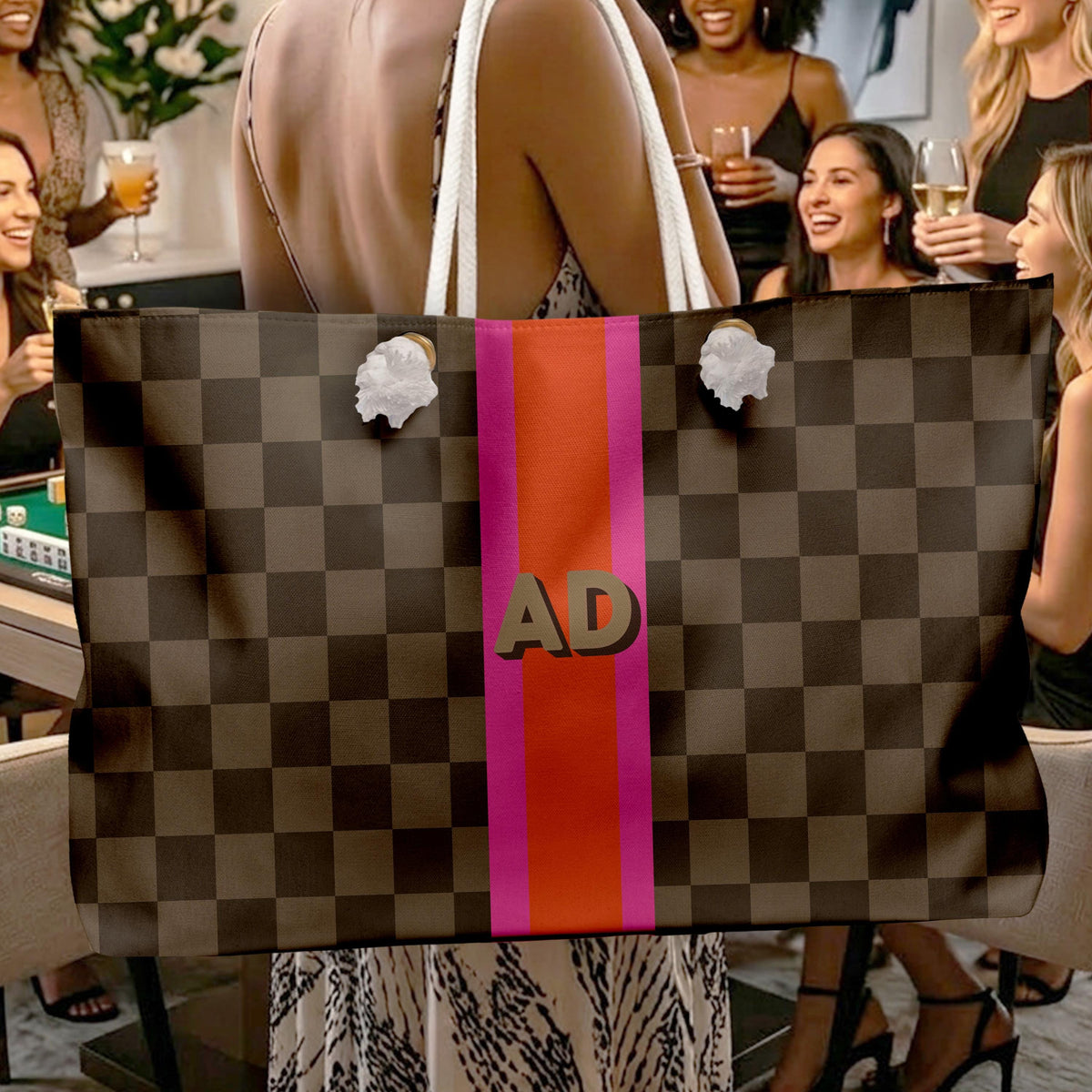 Custom Personalized Mahjong Tote Bag