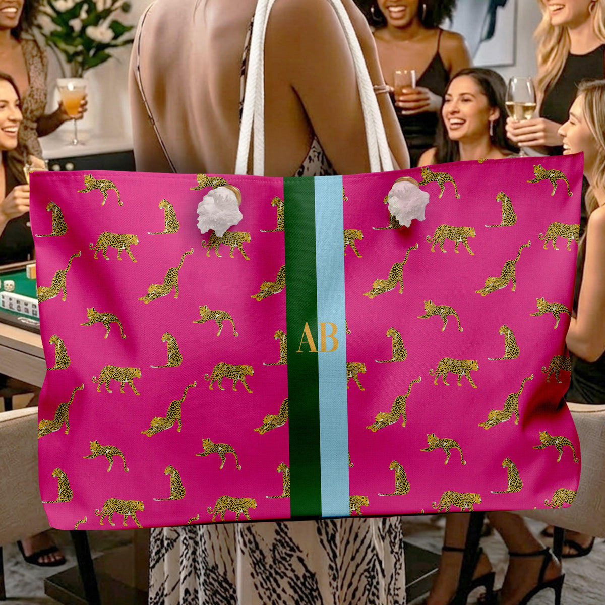 Custom Personalized Mahjong Tote Bag