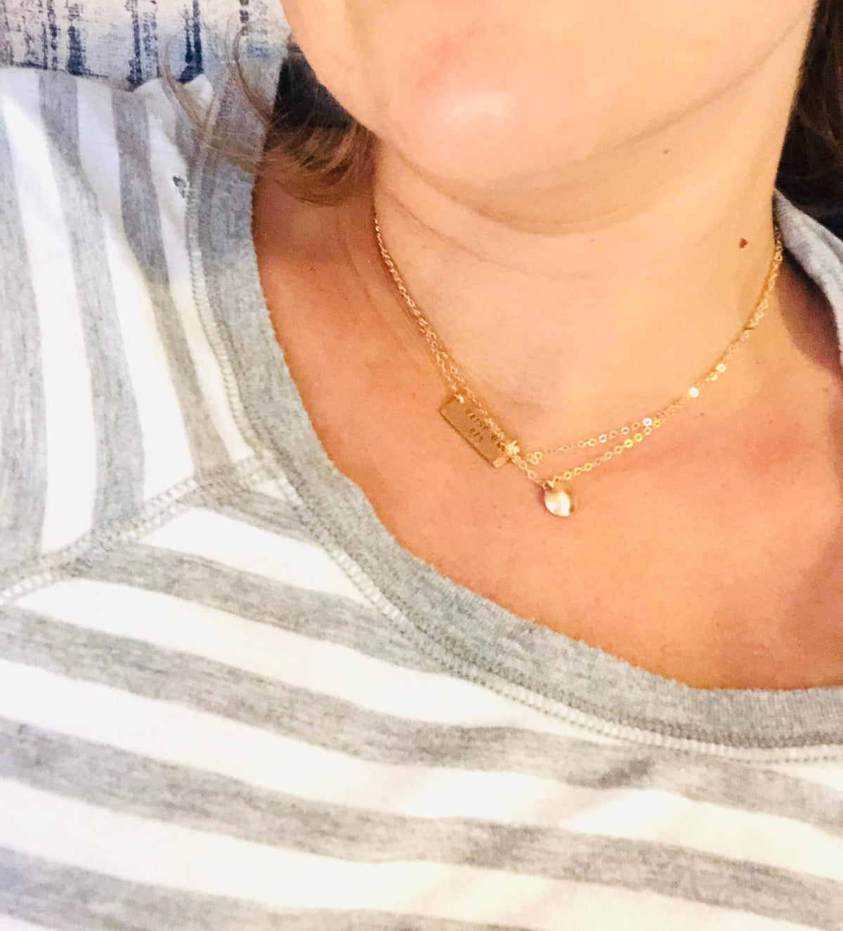 Mini “Raise Hell, Sis” Bar Necklace